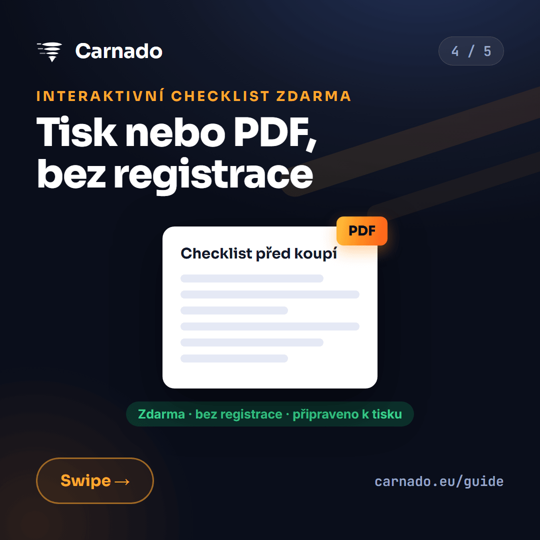 Interaktivní checklist ke koupi ojetiny — karta 4