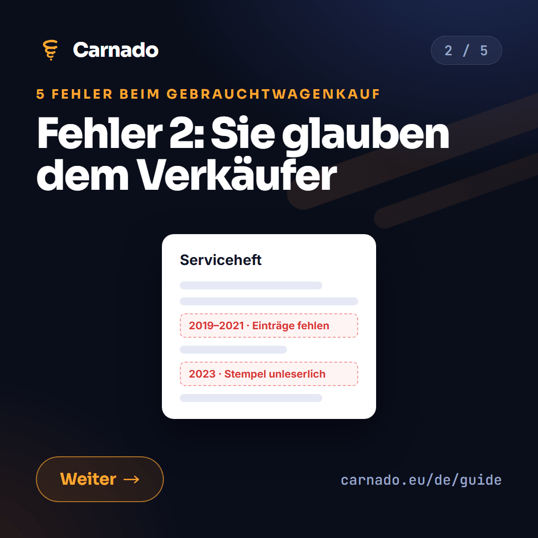 5 Fehler beim Gebrauchtwagenkauf — karta 2