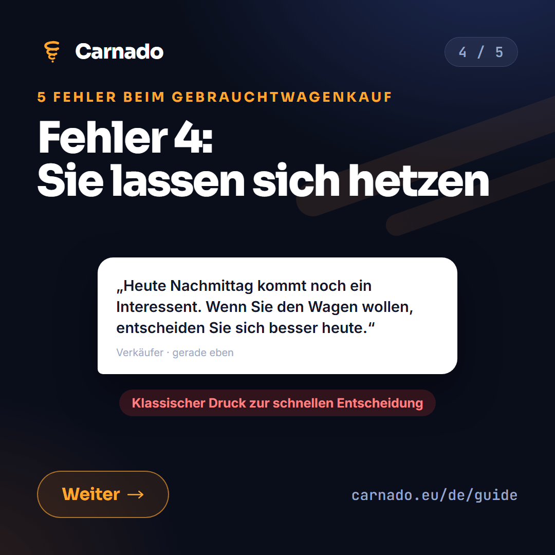 5 Fehler beim Gebrauchtwagenkauf — karta 4