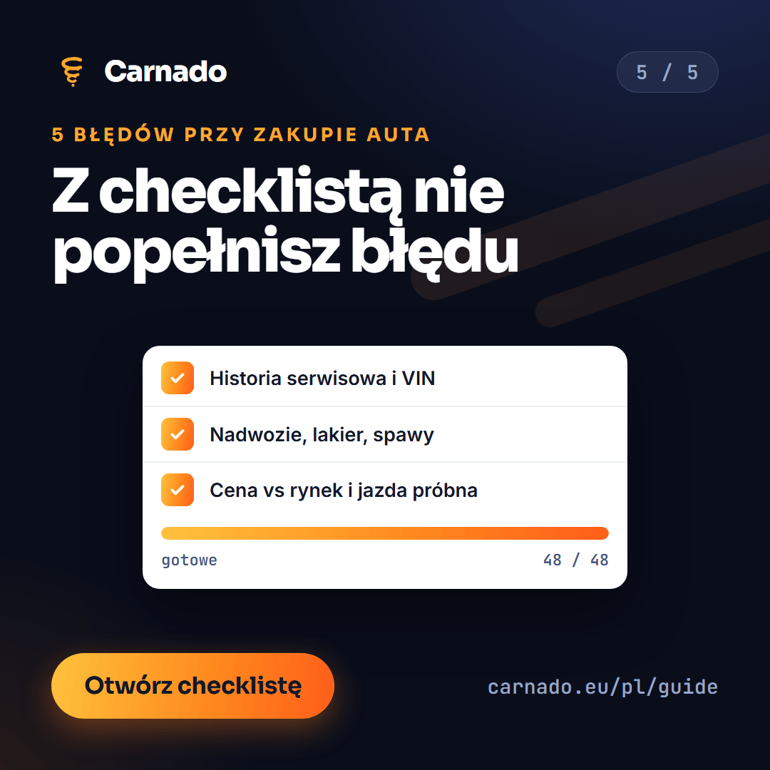 5 błędów przy zakupie używanego auta — karta 5