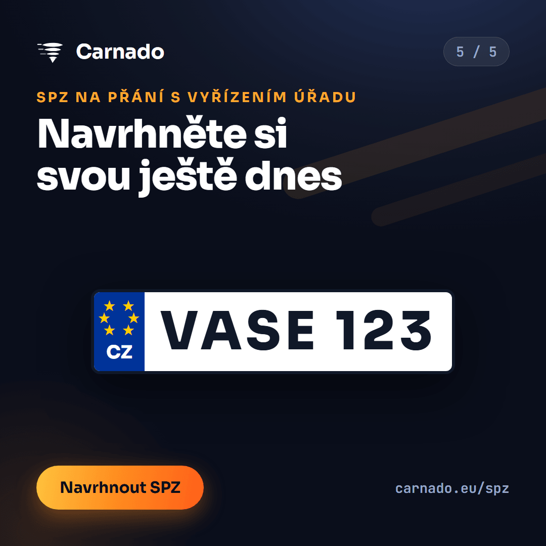 SPZ na přání s vyřízením úřadu — karta 5
